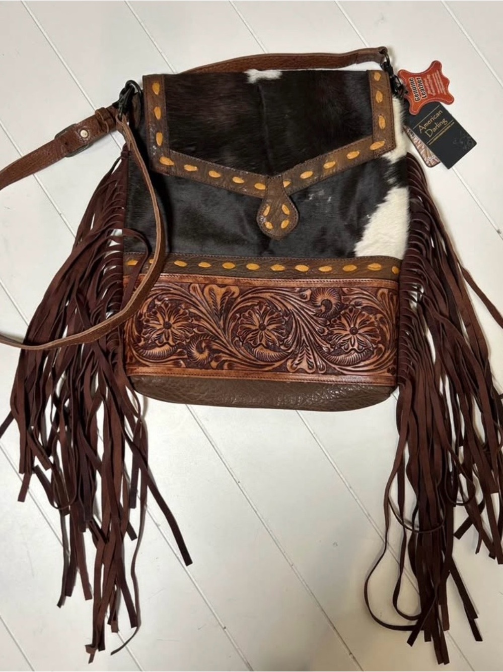 American Darling NWT Leather Crossbdy